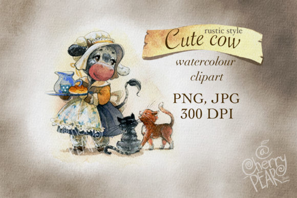 Cute Rustic Watercolor Clipart