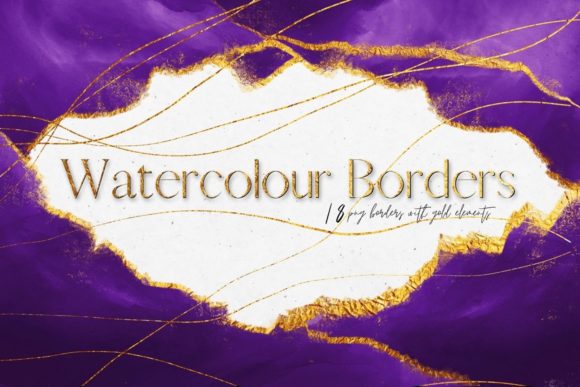 Gold and Purple Watercolour Borders: A Designer's Review