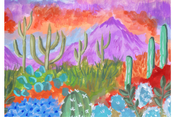 Landscape Gouache Watercolor Illustrations Review