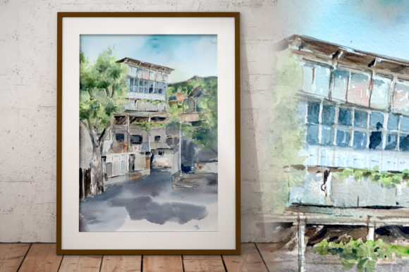 Old Tbilisi Watercolor Print: A Designer's Review