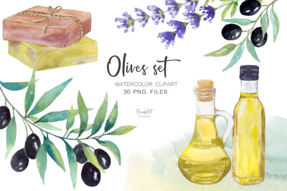 Olives Set Watercolor Clipart: Real Crafting Review