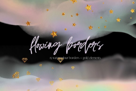 Pastel Watercolour Borders Clipart