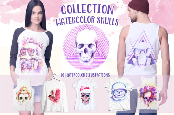 Watercolor Skulls: Bold Illustrations for Editors