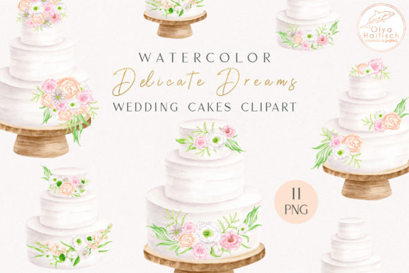 Wedding Cake Watercolor PNG Clipart Review: Illustrations